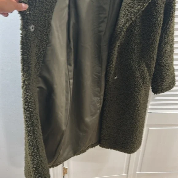 Lucky Brand Olive Teddy Jacket Coat xs - Picture 4 of 5